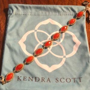 Jana gold bracelet in red/orange